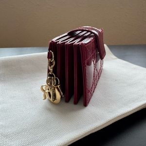 Dior Lady dior jasmine card holder genuine